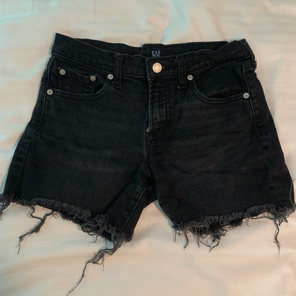 GAP black denim shorts
